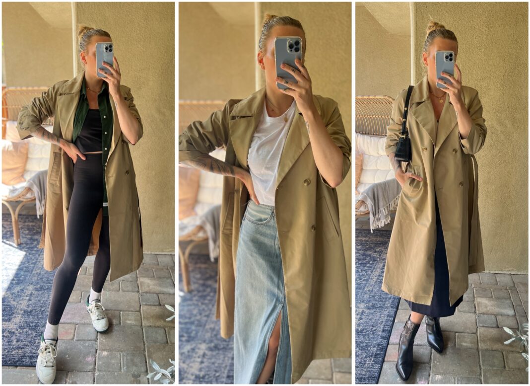 Simple Trench-Coat-and-Loafer Outfits